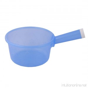 uxcell Plastic Round Shape Household Kitchen Nonslip Grip Water Dipper Ladle Bailer Blue - B076ZP7C67